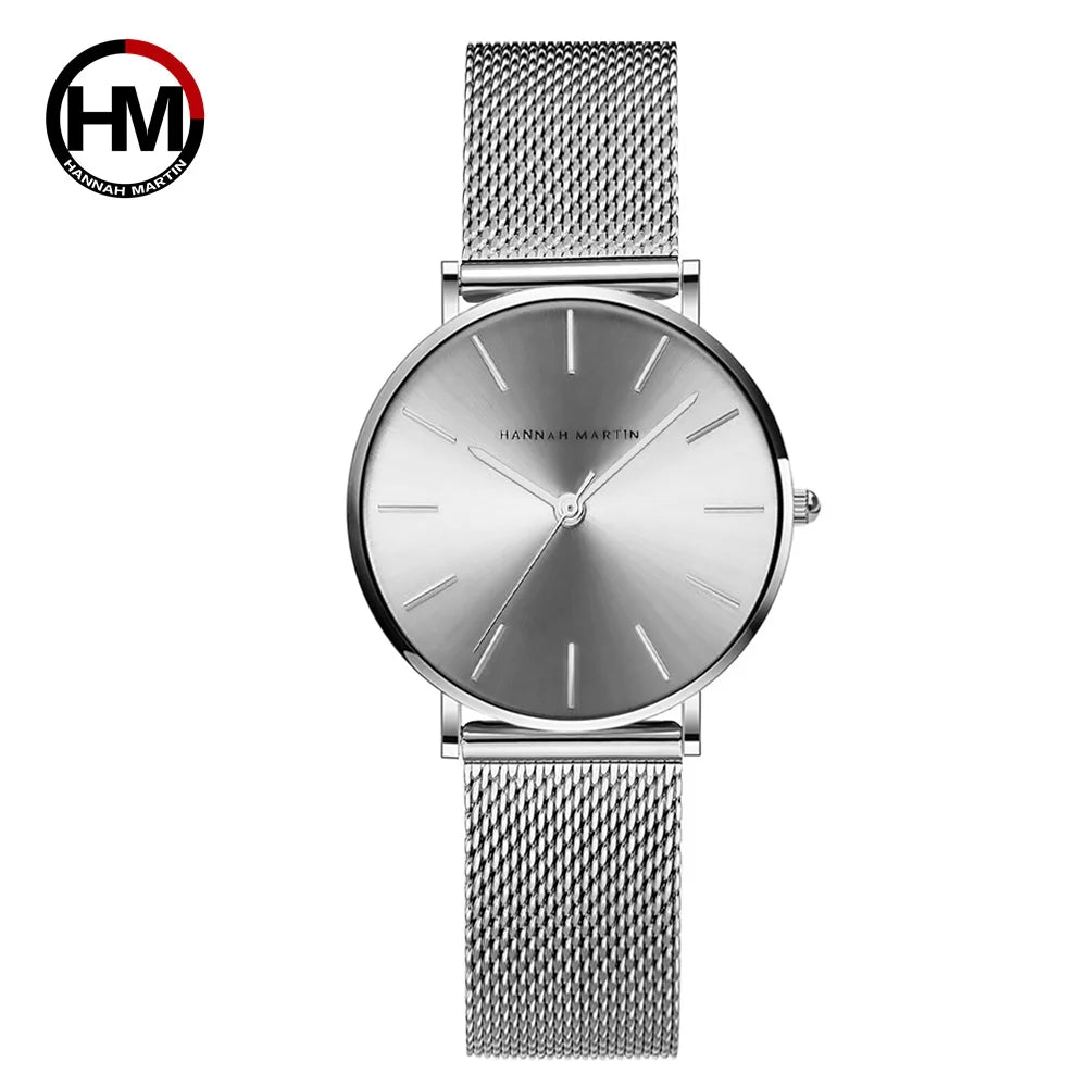 Montre Femme Or Rose – Style Minimaliste Nordique Étanche 3 Bar 36 mm