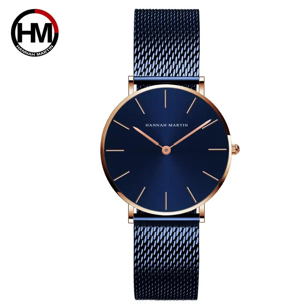 Montre Femme Or Rose – Style Minimaliste Nordique Étanche 3 Bar 36 mm
