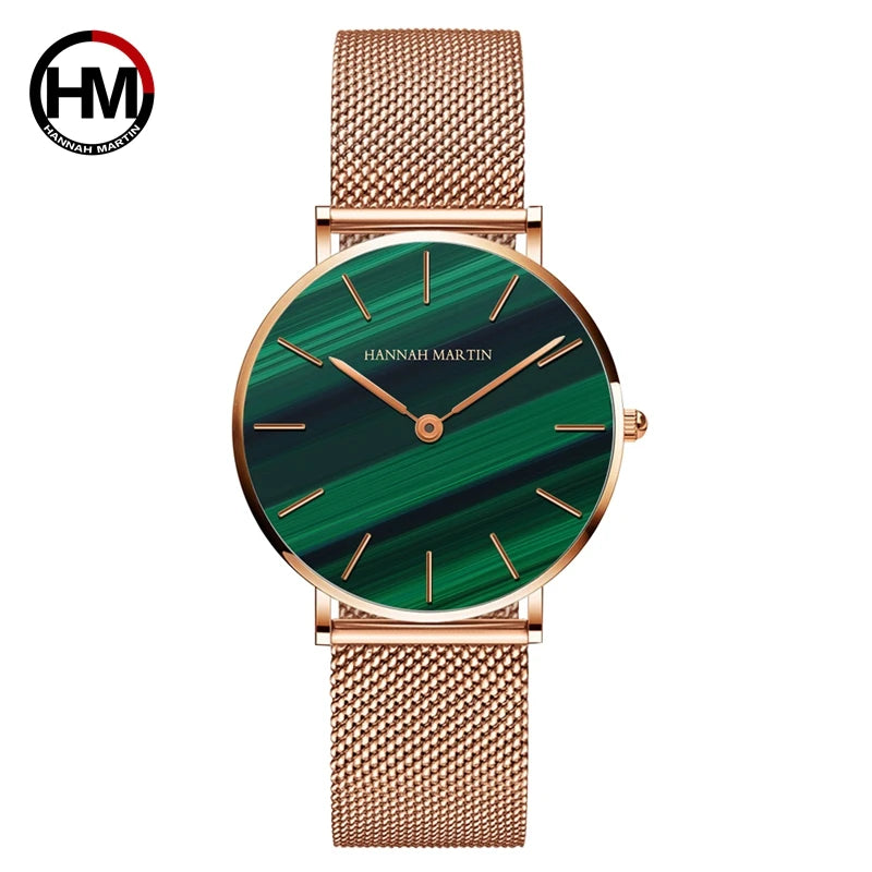Montre Femme Or Rose – Style Minimaliste Nordique Étanche 3 Bar 36 mm
