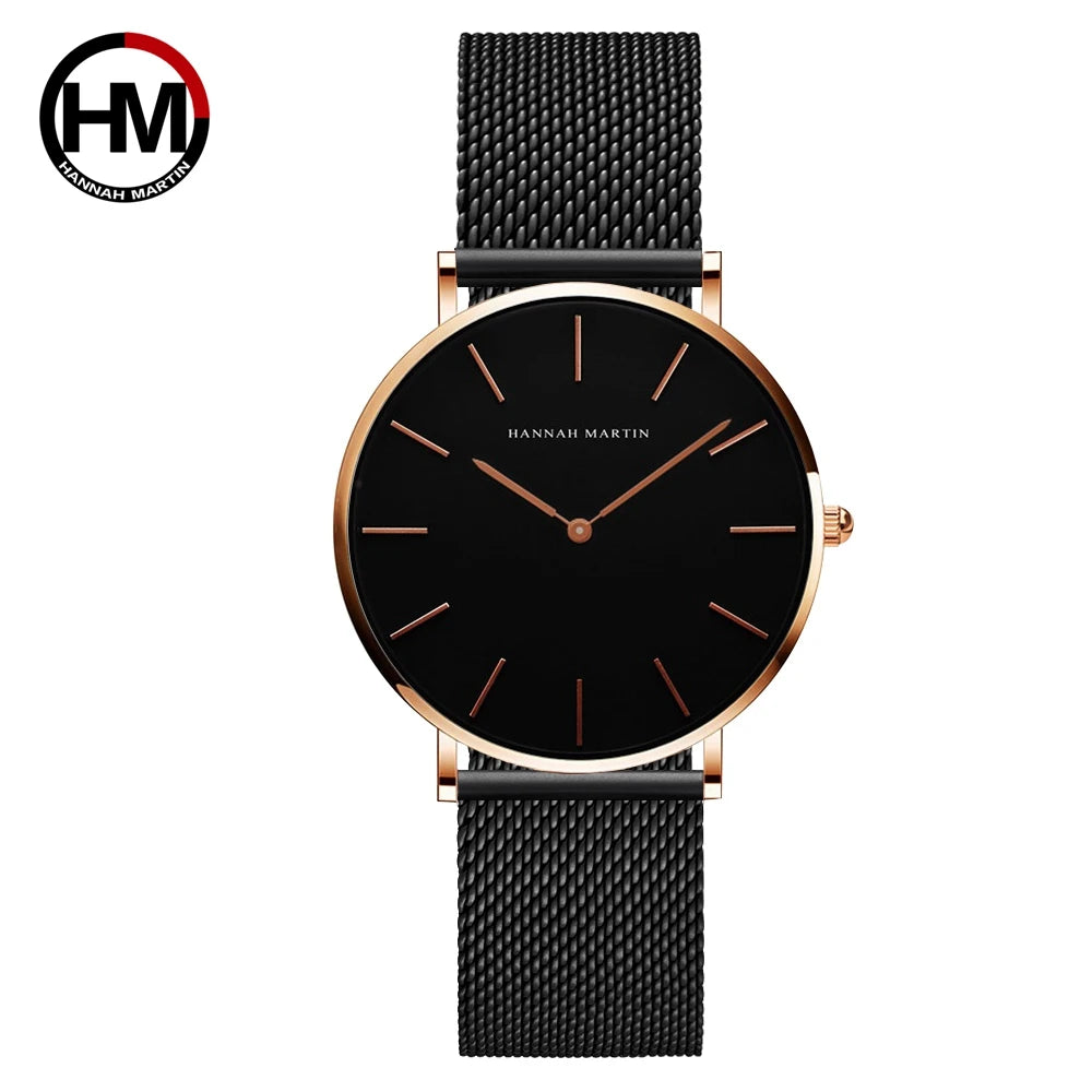 Montre Femme Or Rose – Style Minimaliste Nordique Étanche 3 Bar 36 mm