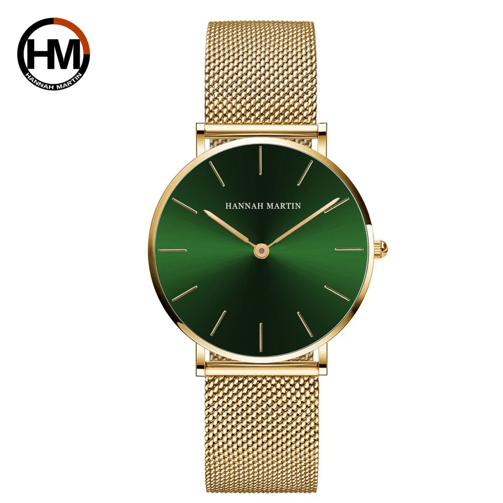 Montre Femme Or Rose – Style Minimaliste Nordique Étanche 3 Bar 36 mm