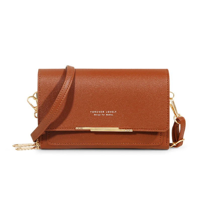 Pochette Sac Épaule Femme – Multi-Cartes + Range Téléphone – Grande Capacité
