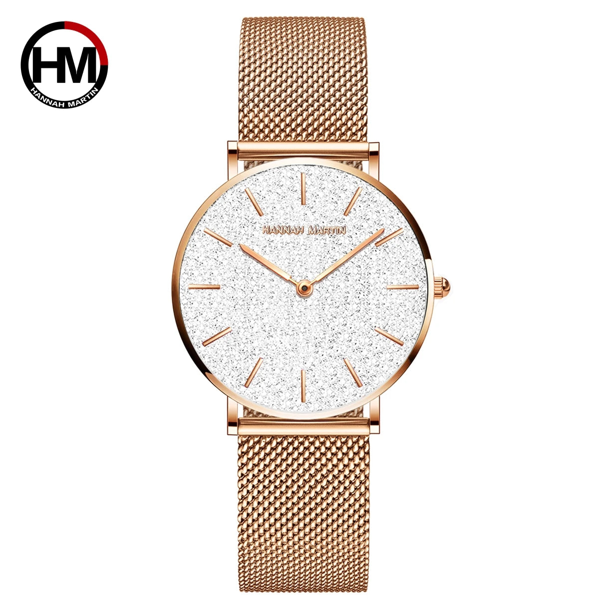 Montre Femme Or Rose – Style Minimaliste Nordique Étanche 3 Bar 36 mm