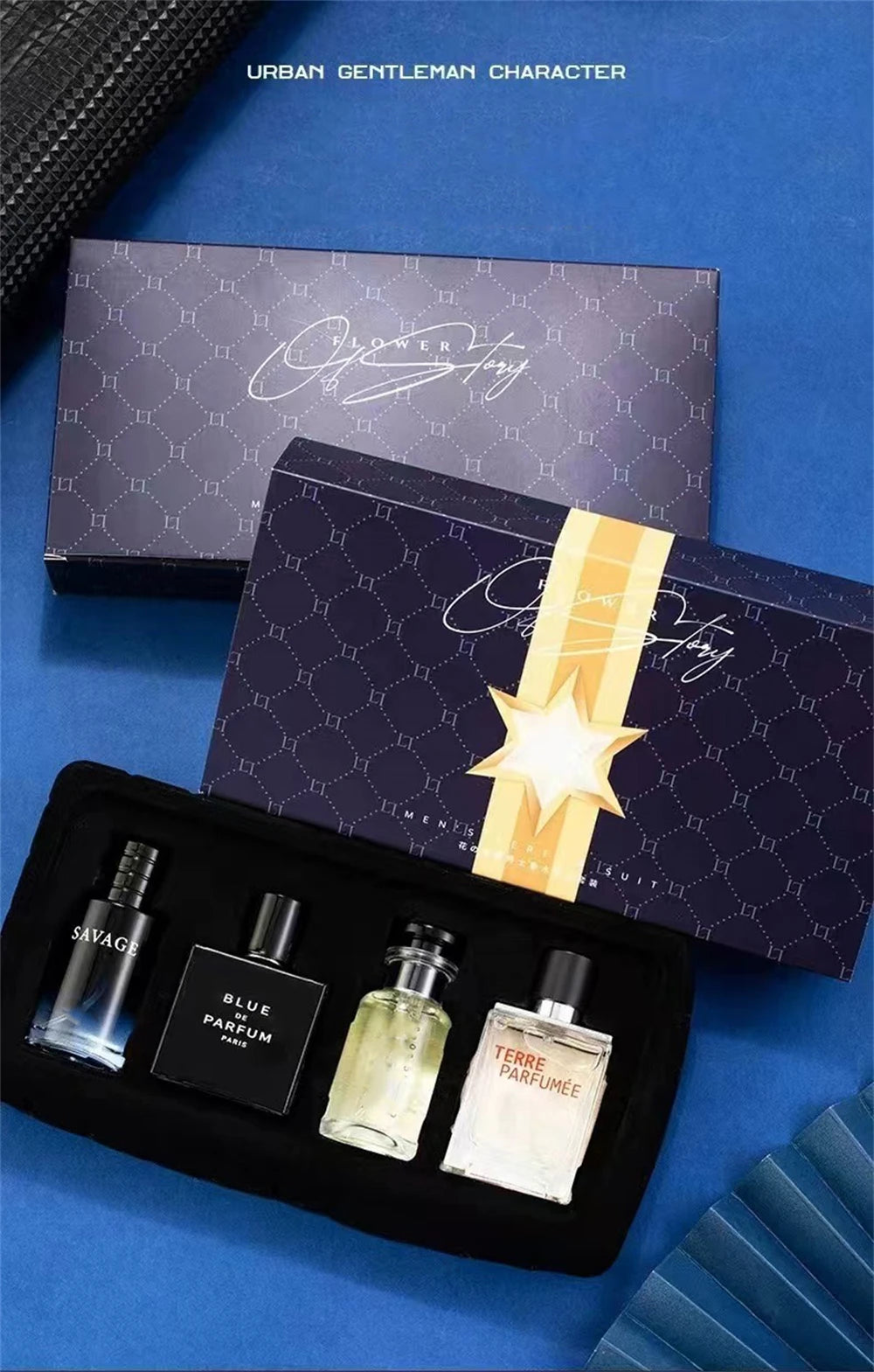 Coffret 4 Parfums Homme 100ml – Senteur Florale & Fruitée
