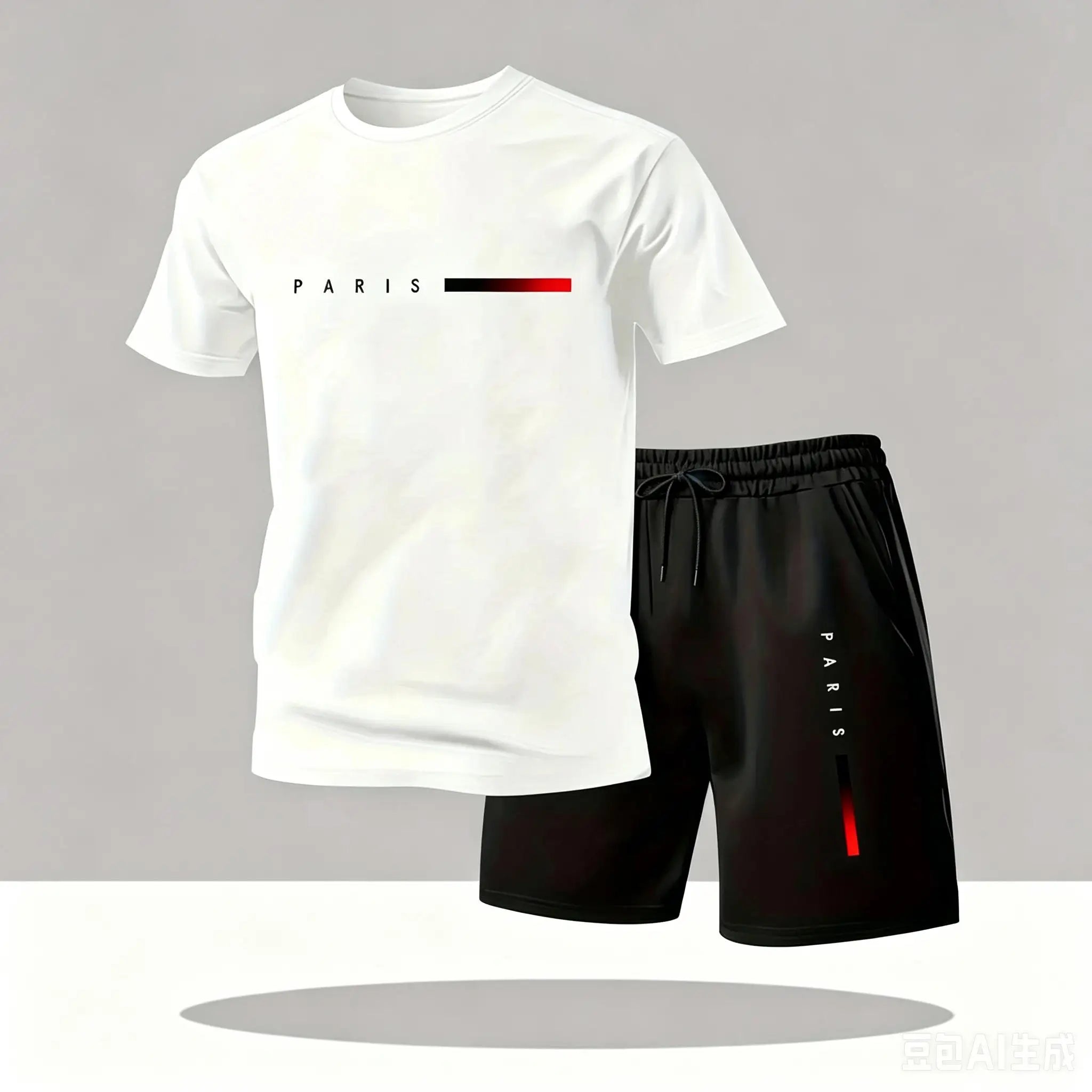 Ensemble Running Homme – T-shirt O-Neck Mesh + Short Sport Été
