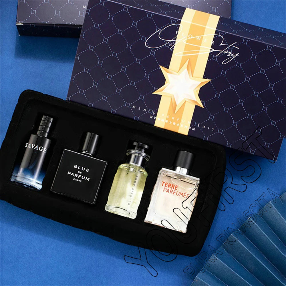 Coffret 4 Parfums Homme 100ml – Senteur Florale & Fruitée
