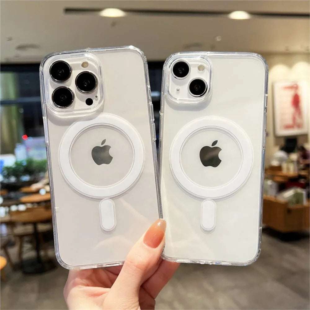 Coque iPhone Transparente MagSafe – Compatible iPhone 17 16 15 14 13 12 11