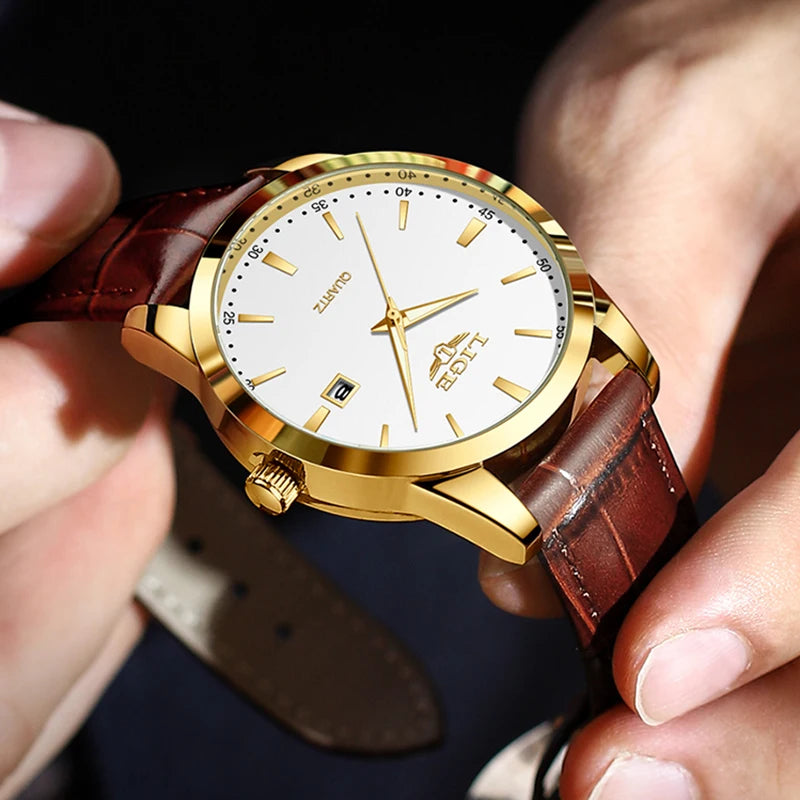 Montre Homme Luxe en Cuir
