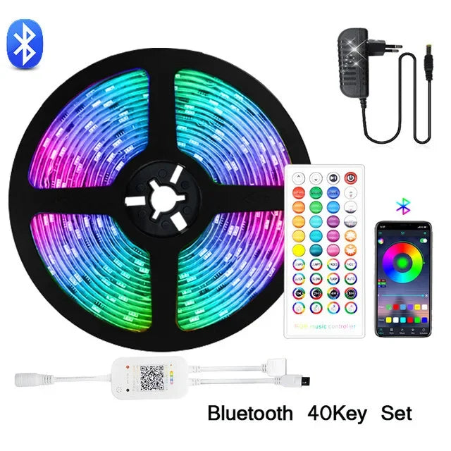 Bande LED RGB 12V Étanche – Flexible Auto-adhésive 5050/2835 Extérieur & Intérieur