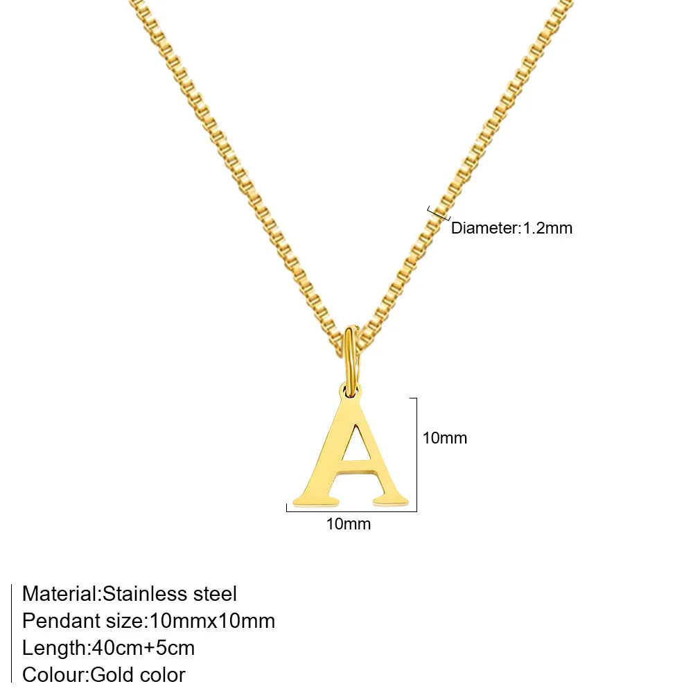 Collier Lettre Personnalisé – Or 18K Acier Inoxydable