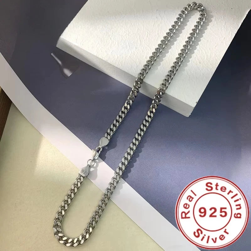 Collier Chaîne Cubaine 8mm Argent Sterling 925