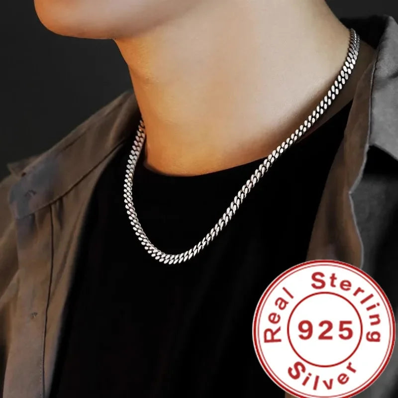 Collier Chaîne Cubaine 8mm Argent Sterling 925