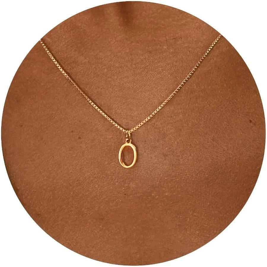 Collier Lettre Personnalisé – Or 18K Acier Inoxydable