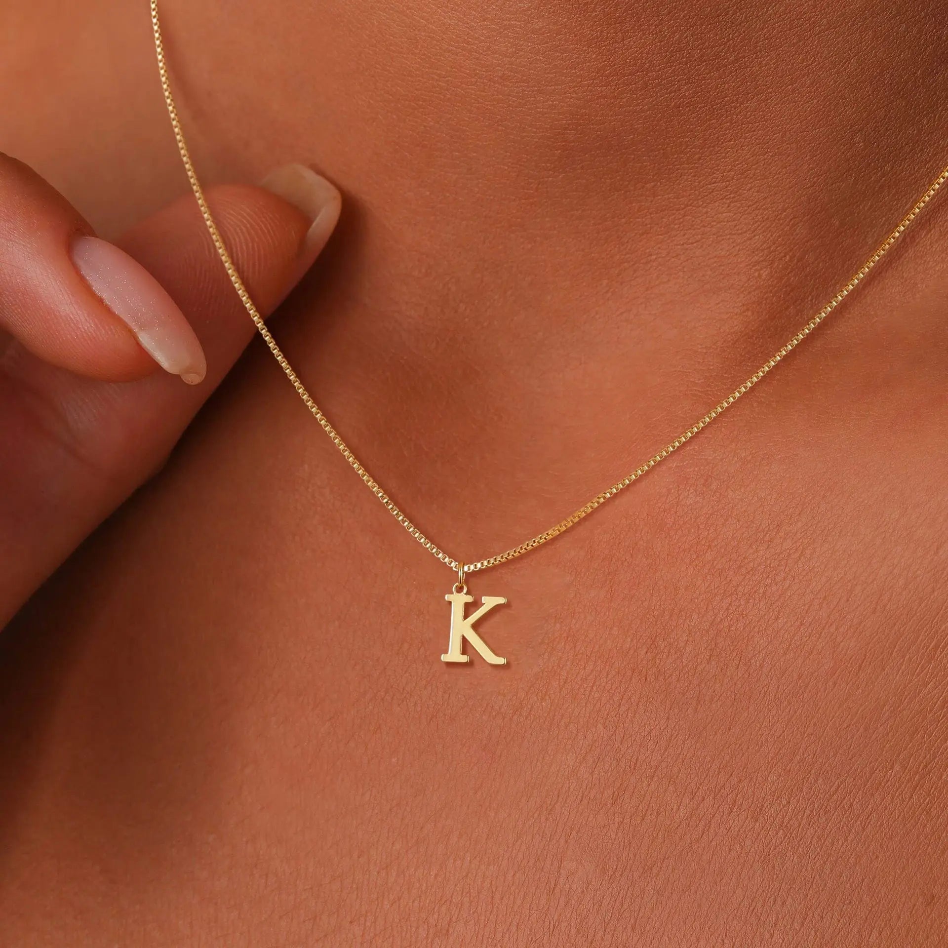 Collier Lettre Personnalisé – Or 18K Acier Inoxydable