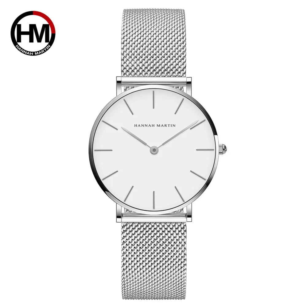 Montre Femme Or Rose – Style Minimaliste Nordique Étanche 3 Bar 36 mm