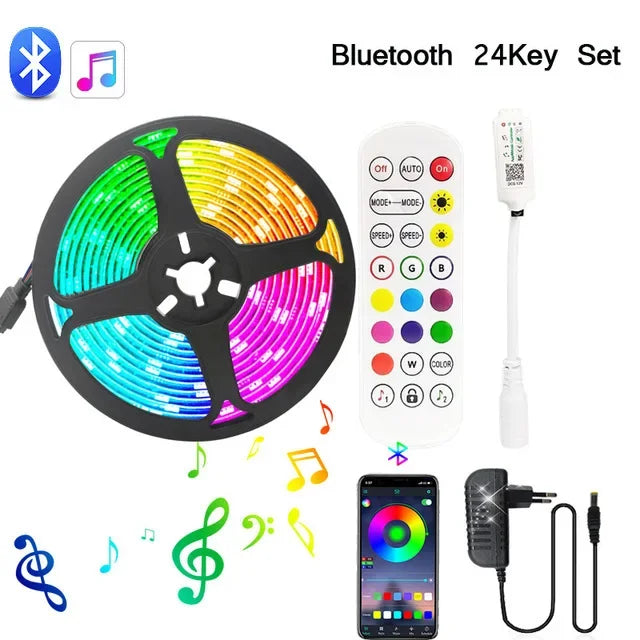 Bande LED RGB 12V Étanche – Flexible Auto-adhésive 5050/2835 Extérieur & Intérieur