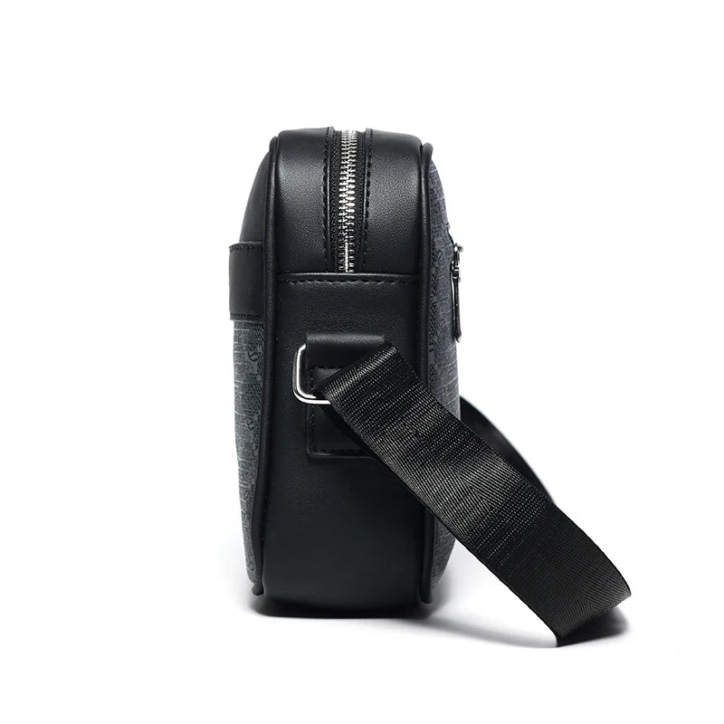 Sac Bandoulière Homme Cuir – Style Vintage Luxe – Messenger Noir