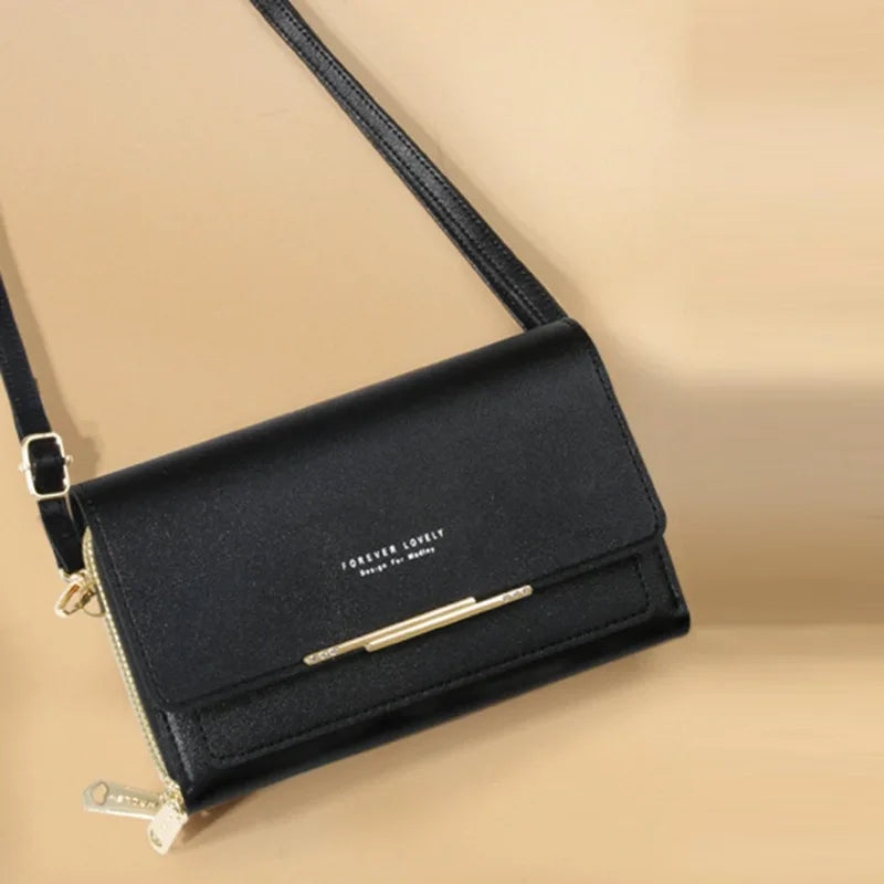 Pochette Sac Épaule Femme – Multi-Cartes + Range Téléphone – Grande Capacité