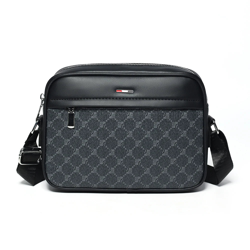 Sac Bandoulière Homme Cuir – Style Vintage Luxe – Messenger Noir