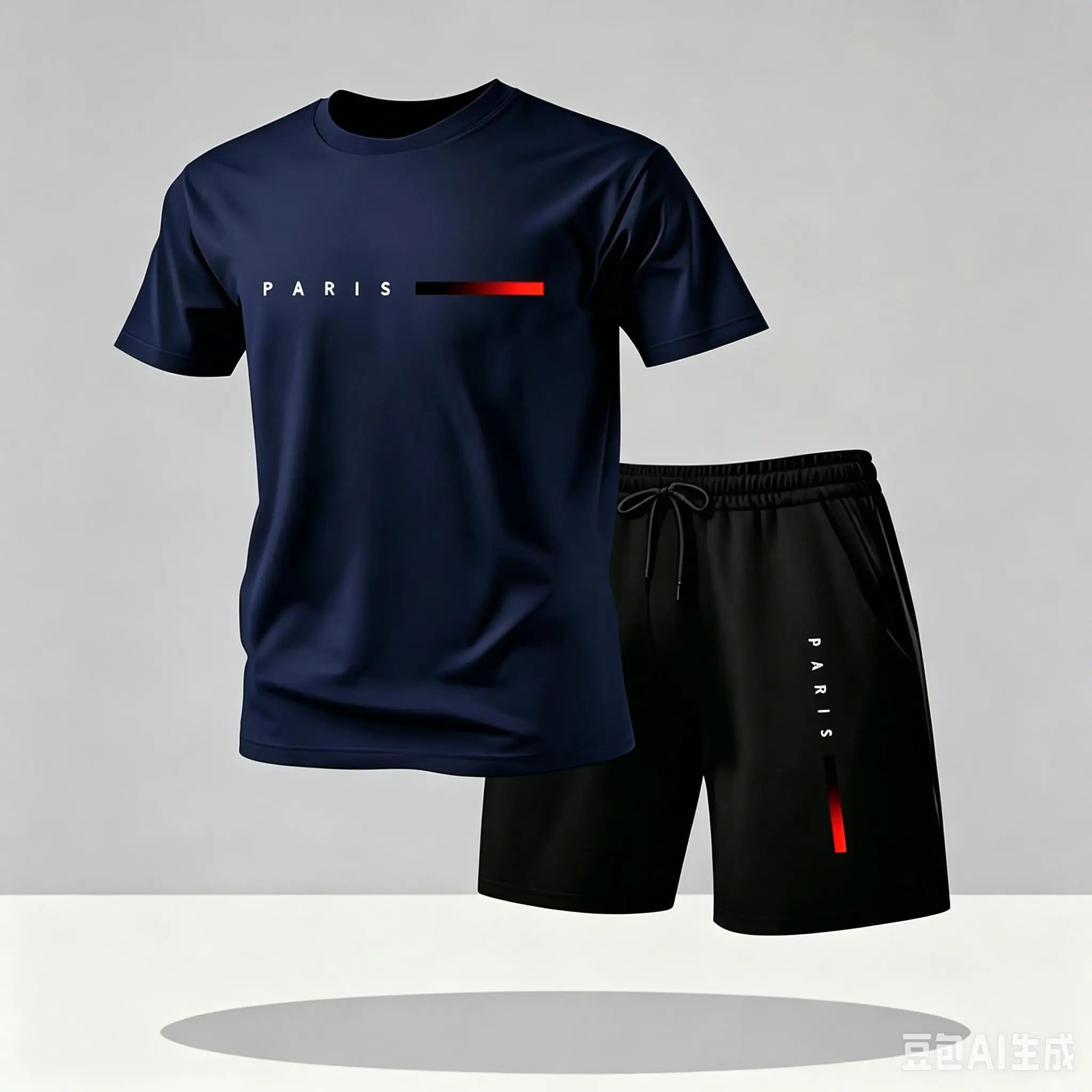 Ensemble Running Homme – T-shirt O-Neck Mesh + Short Sport Été