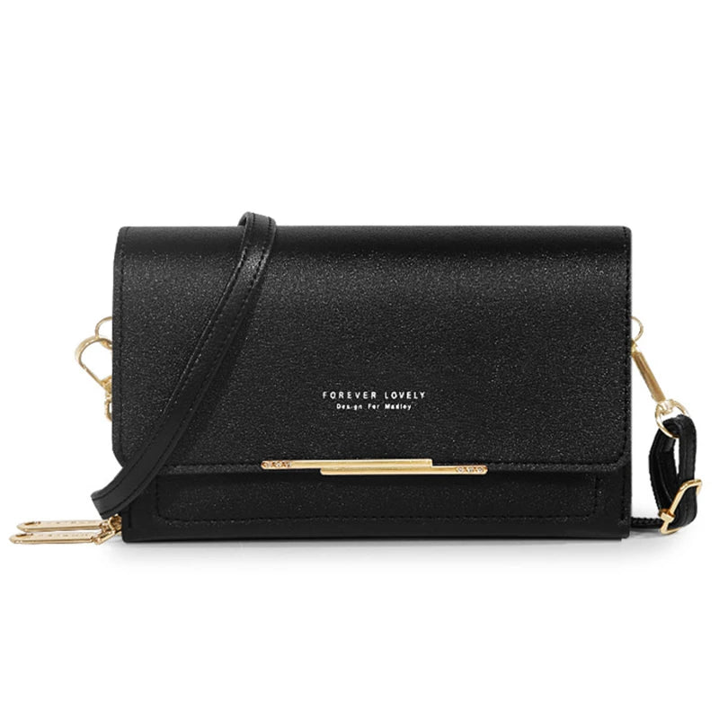 Pochette Sac Épaule Femme – Multi-Cartes + Range Téléphone – Grande Capacité