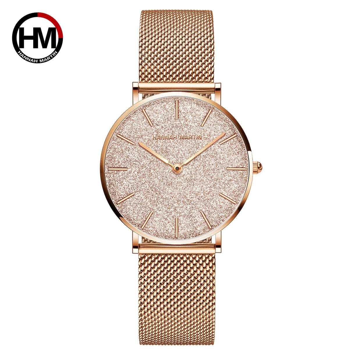 Montre Femme Or Rose – Style Minimaliste Nordique Étanche 3 Bar 36 mm