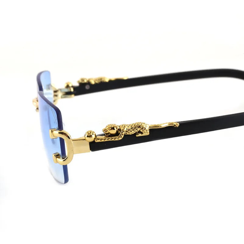 Lunettes de Soleil Frameless Rectangulaires – Style Vintage – Homme & Femme