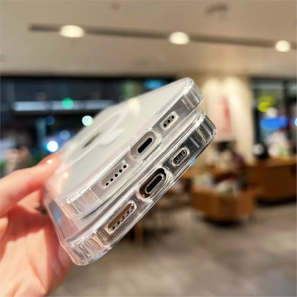 Coque iPhone Transparente MagSafe – Compatible iPhone 17 16 15 14 13 12 11