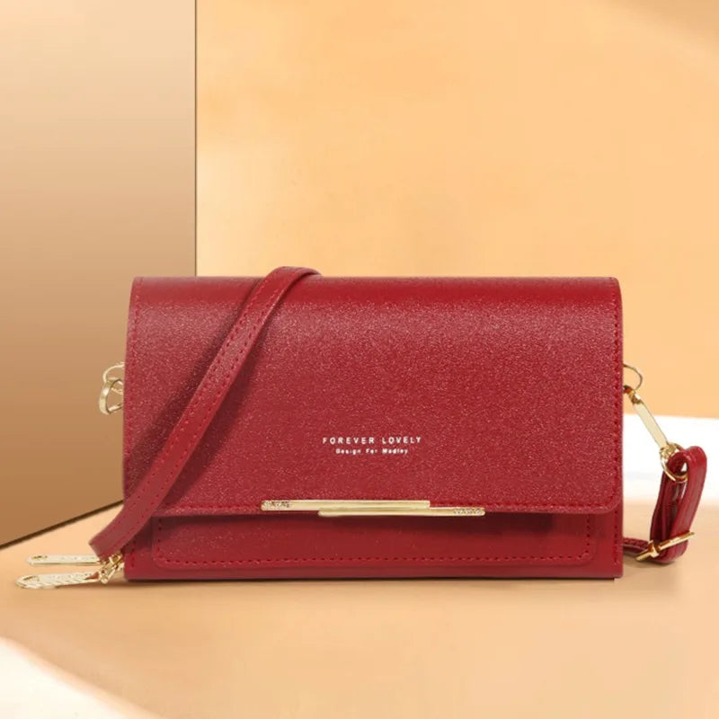 Pochette Sac Épaule Femme – Multi-Cartes + Range Téléphone – Grande Capacité