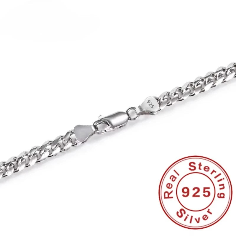 Collier Chaîne Cubaine 8mm Argent Sterling 925