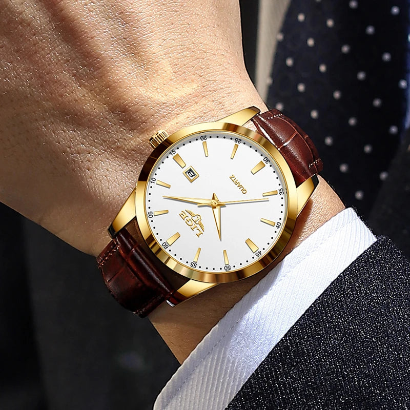 Montre Homme Luxe en Cuir