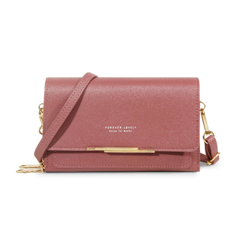 Pochette Sac Épaule Femme – Multi-Cartes + Range Téléphone – Grande Capacité